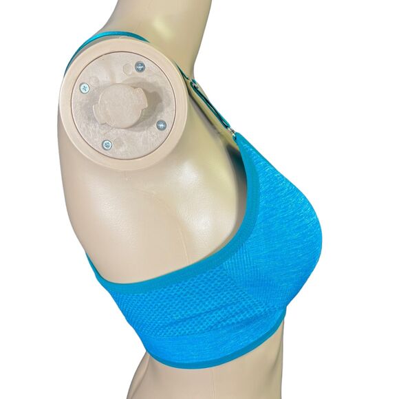 Kali and Win Womens Sports Bra Seamless Racerback Light Support Teal Med Large - Picture 3 of 8
